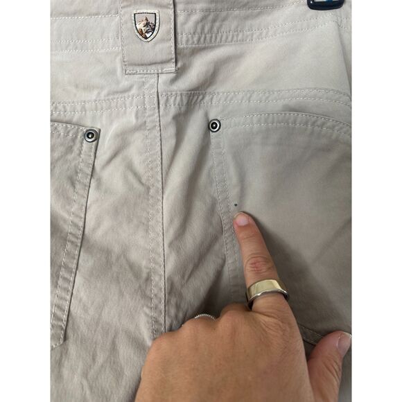 Kuhl Free Range Capri Pants Womens 14 Tan Cargo Pockets Hiking - Picture 5 of 8